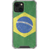 Brazil Flag Distressed iPhone 15 Plus Clear Case